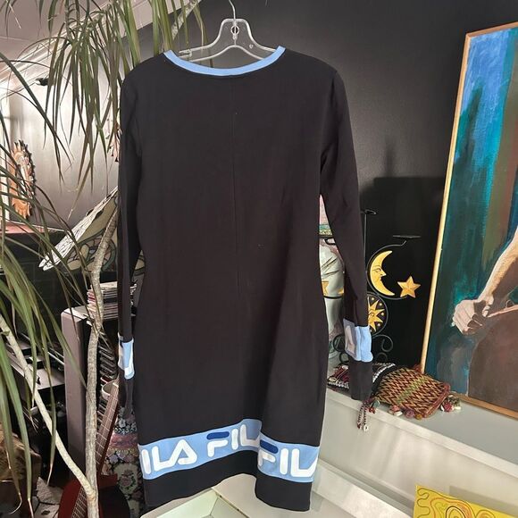 Fila Vintage 90s Baby Blue Bodycon Sporty Dress Womens XL - Picture 2 of 16